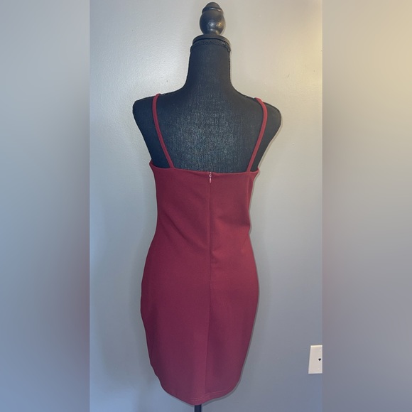 Cocktail red wine dress - Picture 2 of 2